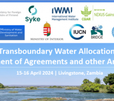 Workshop on Transboundary Water Allocation, WEFE Nexus and Development of Agreements and other Arrangements. 